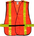 Picture of One Size Hi-Vis Orange Body Guard® Non-Certified X-Back Vest w/Hi-Gloss Stripes